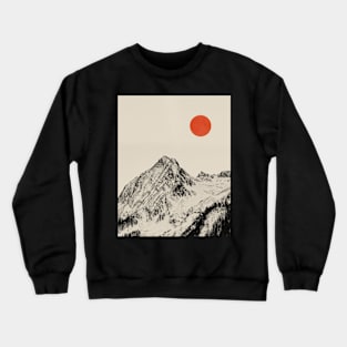Red moon Minimal landscape 10 Crewneck Sweatshirt
